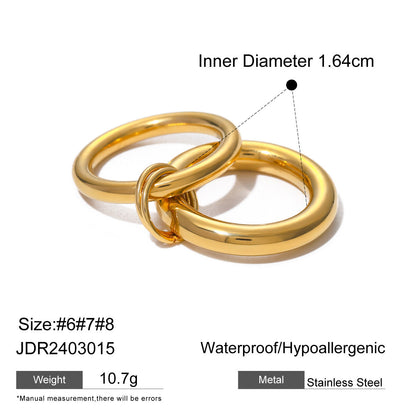 Pearl Zircon Layered Single Ring