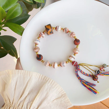Tibetan Ethnic Style Agate Hand String Temple Cultural And Creative  Bracelet