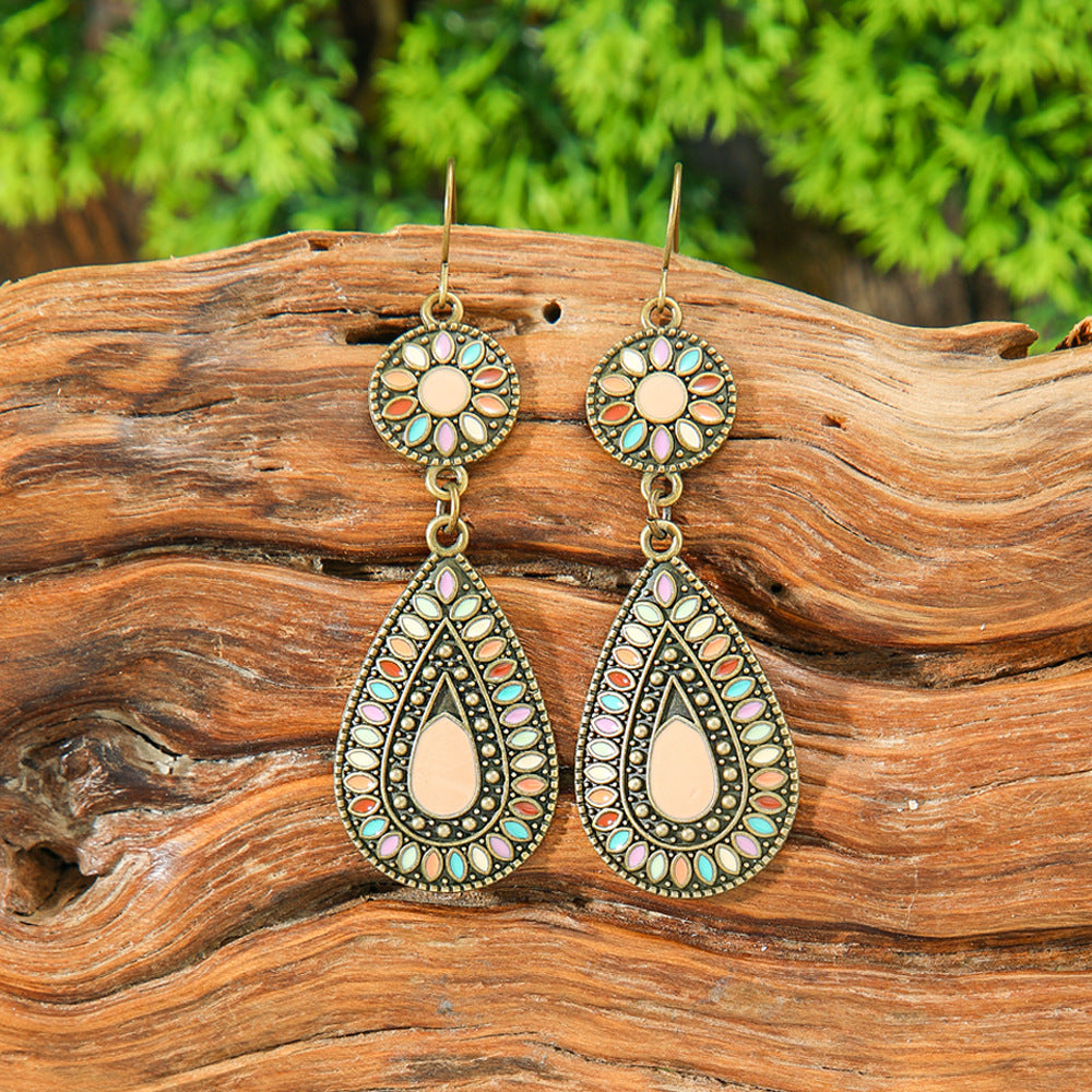 Trendy Ethnic Style Tassel Earrings Colorful Jewelry