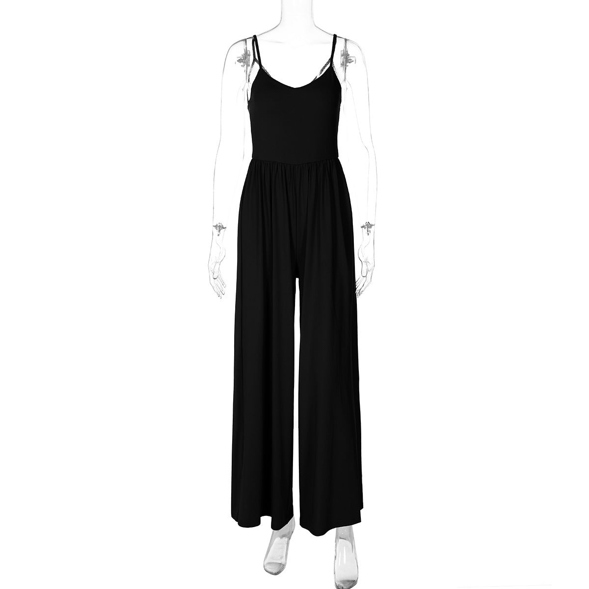 Trendy Sexy Backless Jumpsuit with Wide Legs