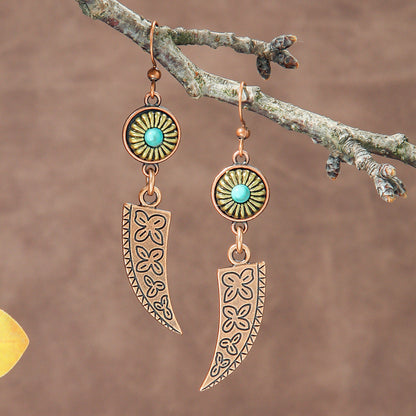 Bohemian Geometric Metal Earrings Creative Design for Women