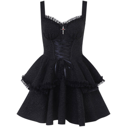 Bodycon V Neck Black Mini Dress