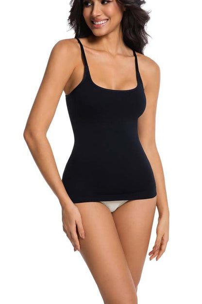 Seamless Knitted Shaper Tank Top With Adjustable Straps