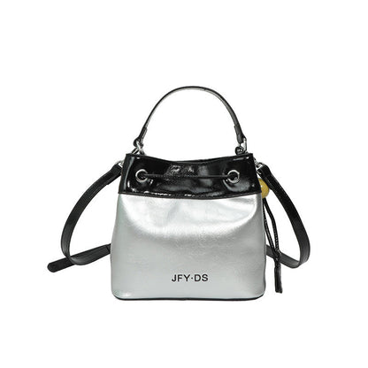 Trendy Bucket Bag Stylish Multi-Color PU Tote