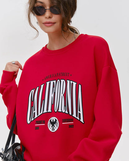 Vintage Loose Casual Print Hoodie