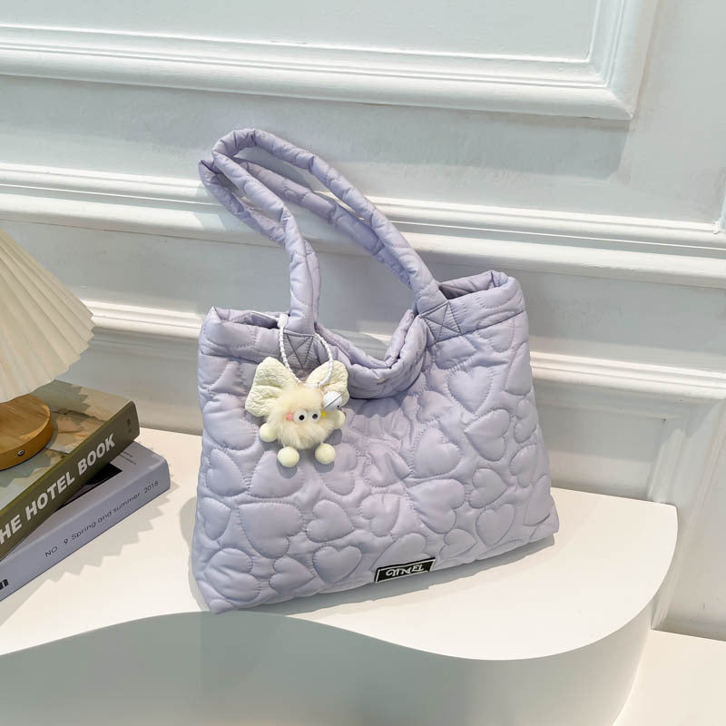 Heart-Shaped Large Tote Bag Stylish Commuter Bag