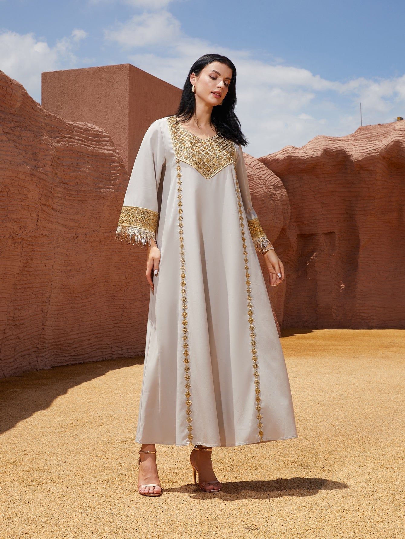 Muslim Maxi Dress With Sequin Details