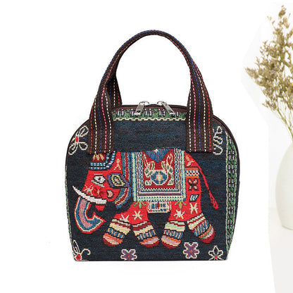 Handbag Bag Women'S New Bag Children'S Bag Woven Ethnic Style Small Cloth Bag