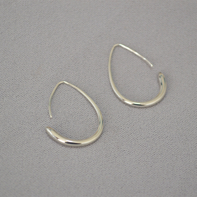 Trendy Geometric Teardrop Hoop Earrings