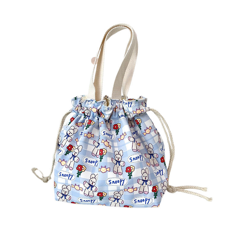 Trendy Waterproof Lunch Bag with Drawstring Closure