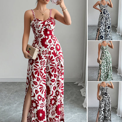 Elegant Twist Pattern Wide-Leg Jumpsuit for Women