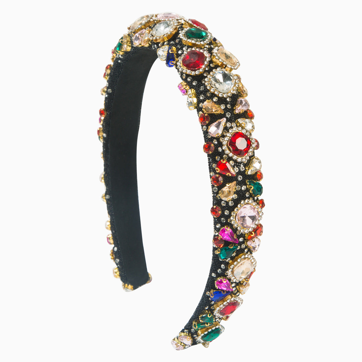 Baroque Rhinestone Headband Colorful Crystal Hair Accessory