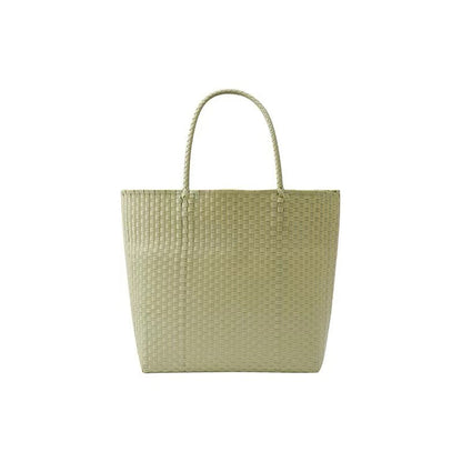 Summer Straw Tote Bag Handmade PVC Beach Shoulder Bag