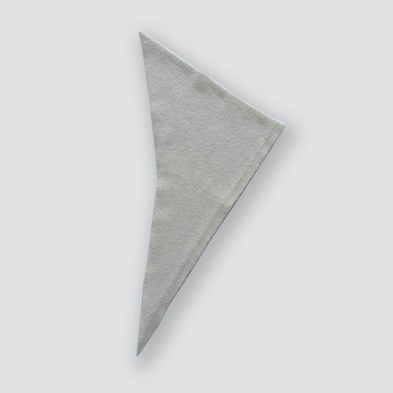 Solid Color Knitted Wool Blend Triangle Scarf for Women