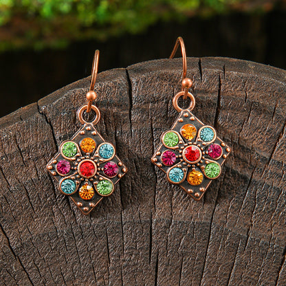 Trendy Ethnic Style Tassel Earrings Colorful Jewelry