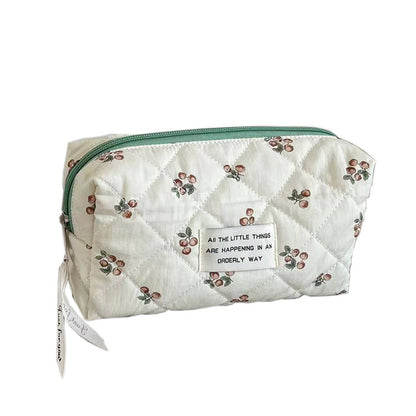 Portable Floral Makeup Bag Travel Organizer Diaper Bag
