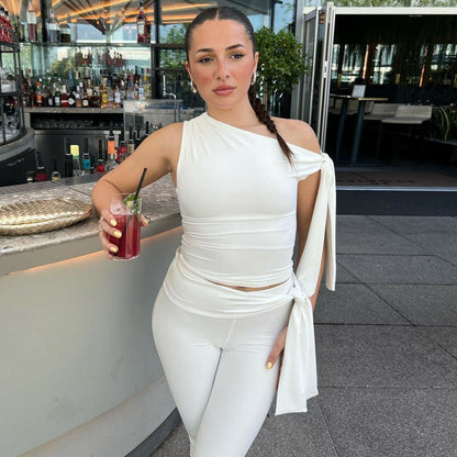 Women's Trendy Street Style Sleeveless Tops and Shorts Set