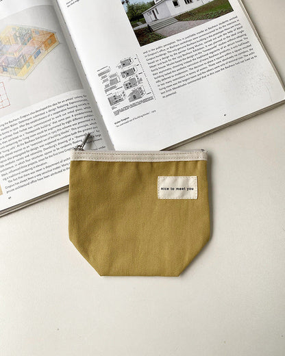 Canvas Portable Makeup Bag Stylish Storage Pouch