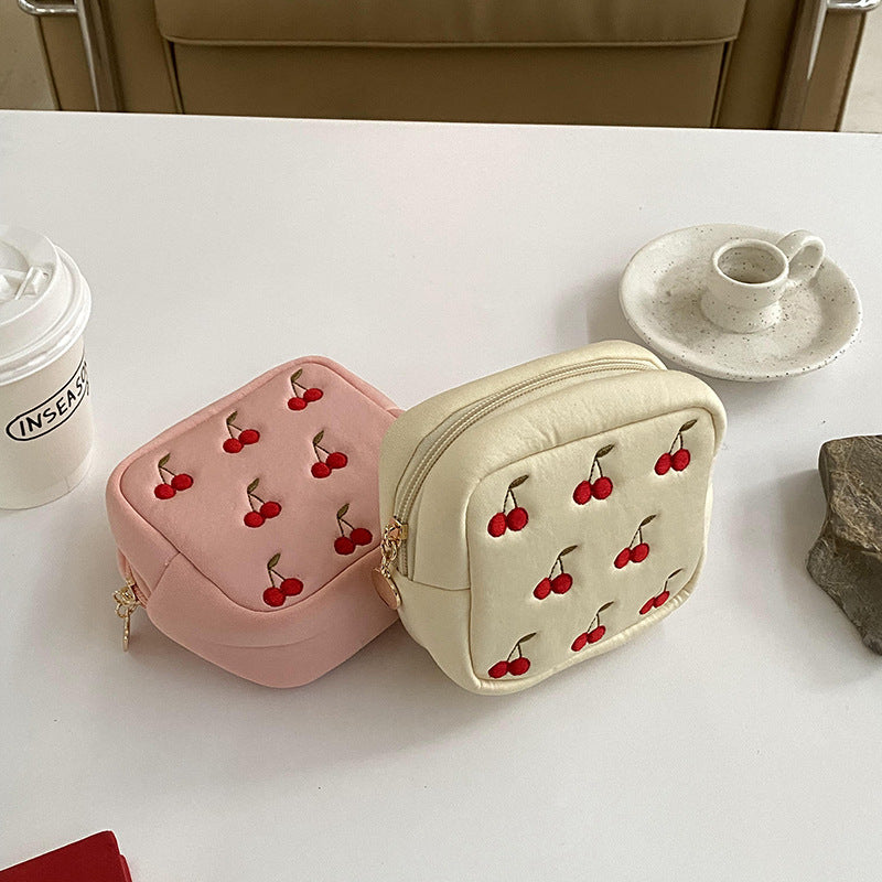 Square Cherry Sweet Cosmetic Bag