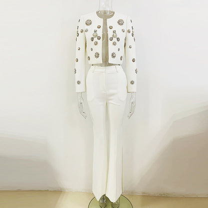 Short Jacket & Flared Pants Set