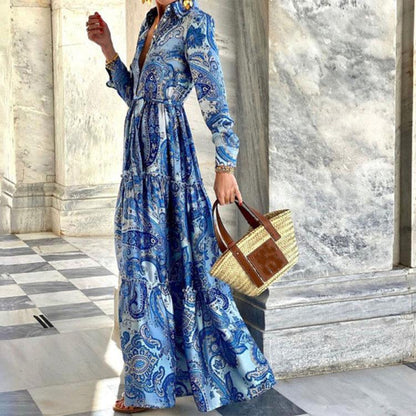 New Style Elegant Printed Dress Celebrity Dress