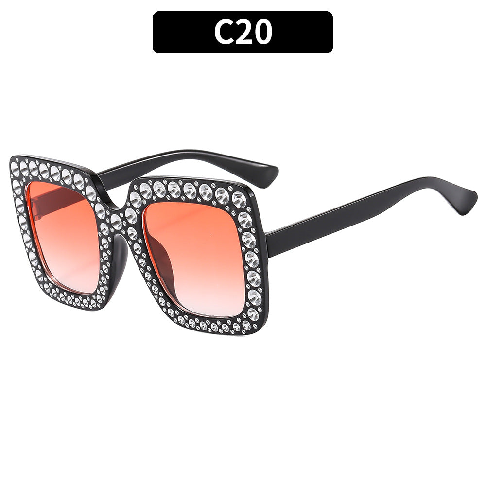 Colorful Disco Party Diamond Frame Sunglasses Retro Style