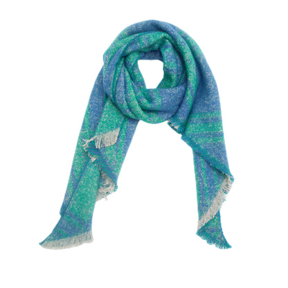 Vintage Jacquard Plaid Triangle Soft Scarf