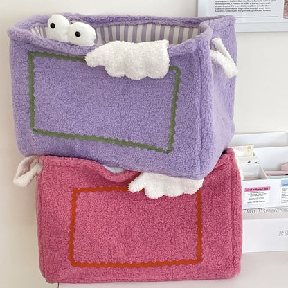 Monster Plush Storage Basket Cute Toy Organizer