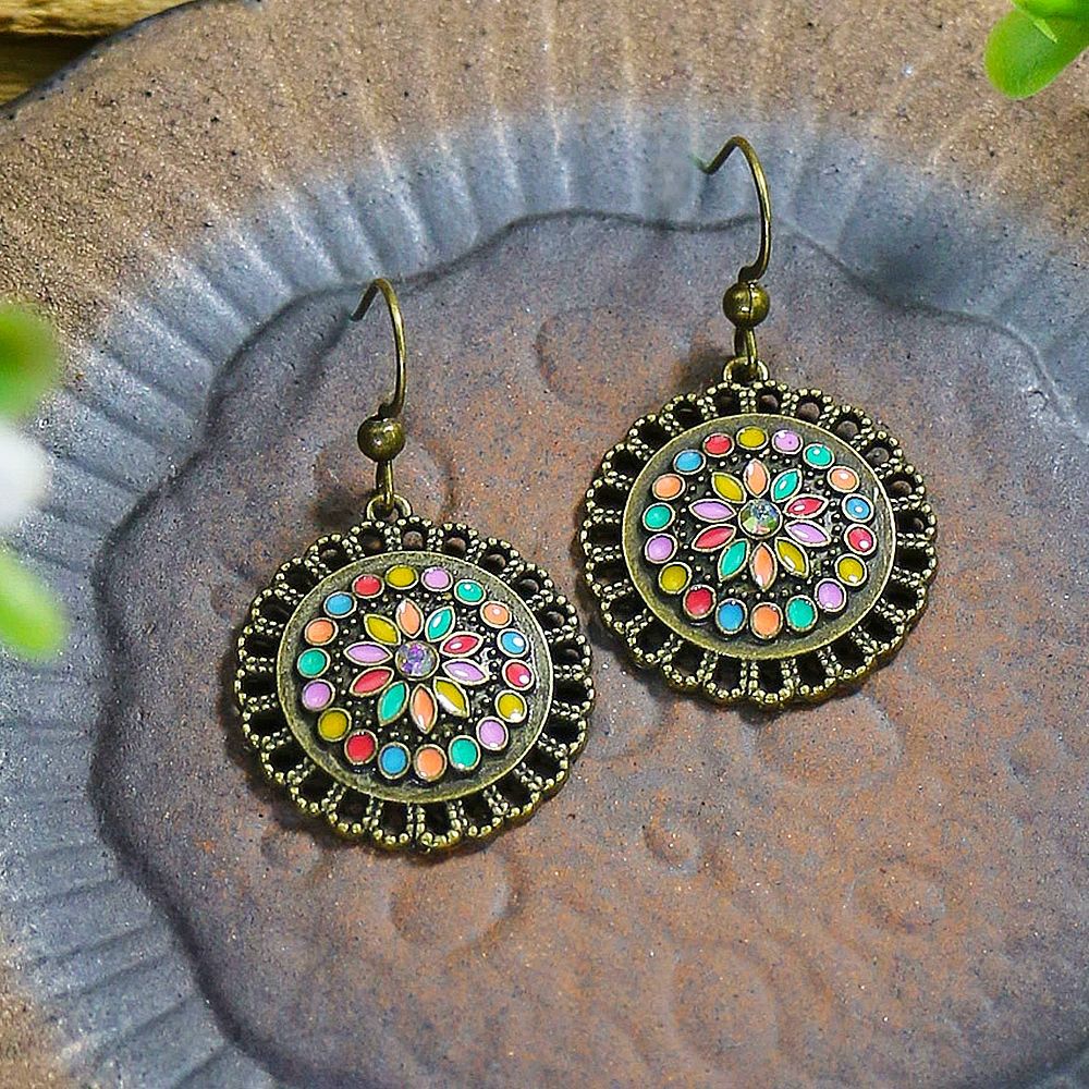 Bohemian Geometric Drop Earrings Zinc Alloy Dangle Jewelry