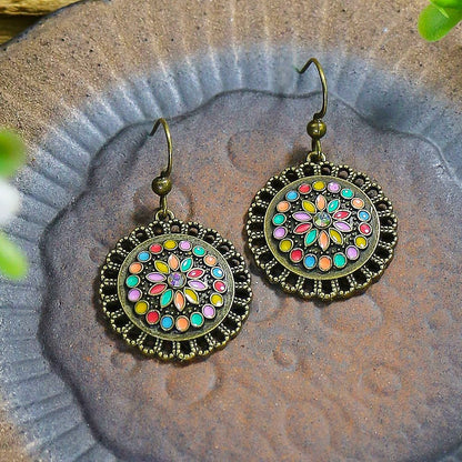 Bohemian Geometric Drop Earrings Zinc Alloy Dangle Jewelry