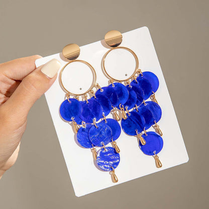 Geometric Metal Circle Earrings Set Stylish Casual Earrings