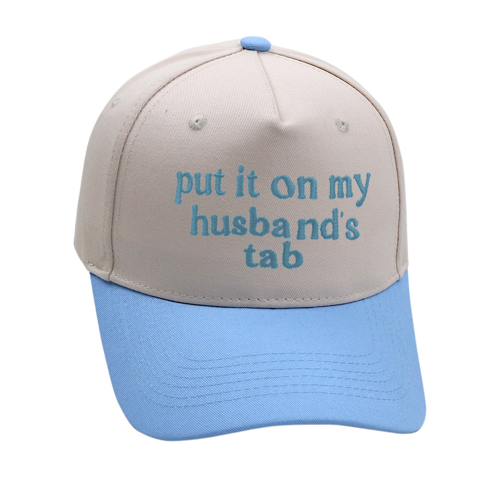 Color Block Letter Embroidered Baseball Caps