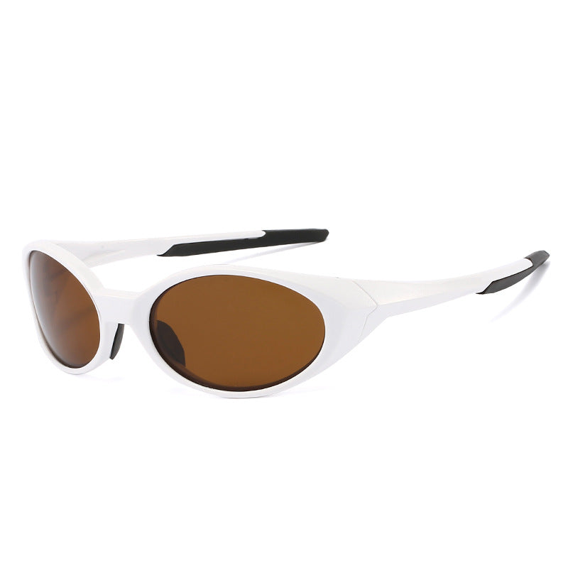 Oval Frame Polarized Sunglasses for Outdoor Sports