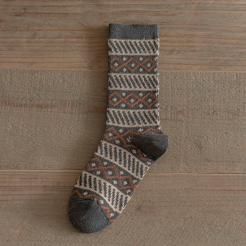 Boho Winter Retro Thick Warm Crew Socks