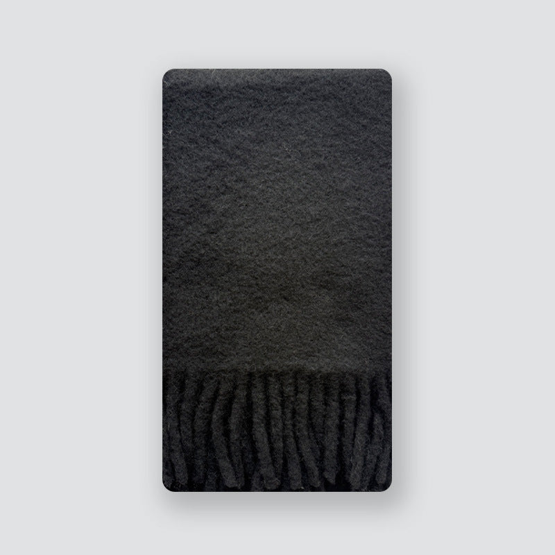 Alpaca Blend Scarf with Fringe - Elegant All-Season Accessory
