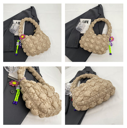 Trendy Pleated Cloud Bag Soft Nylon Casual Shoulder Bag