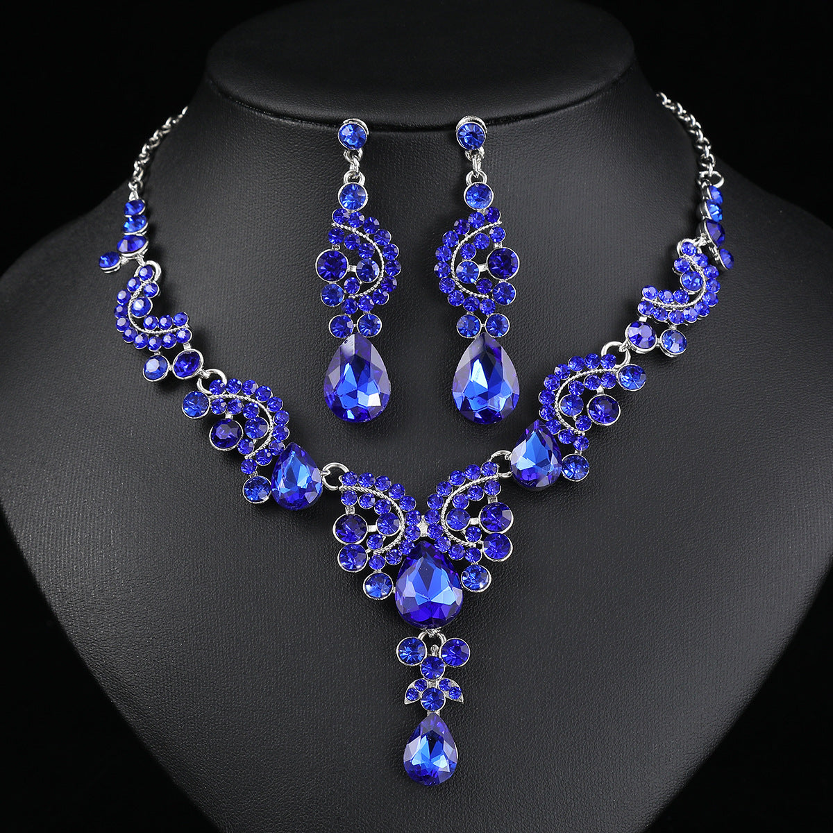 Elegant 3-Piece Necklace and Earring Set for Bride