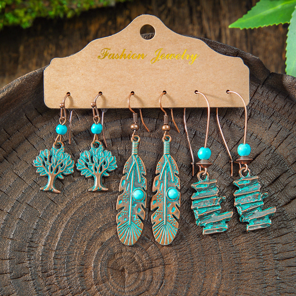 Fashion Tassel Earrings Set for Women - Vintage Style