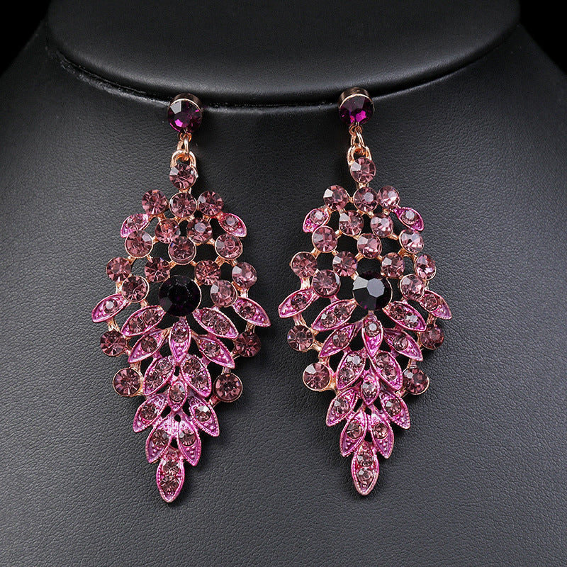 Vintage Floral Necklace and Earring Set Elegant Design for Parties