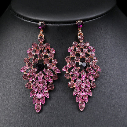 Vintage Floral Necklace and Earring Set Elegant Design for Parties