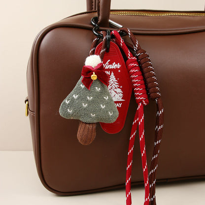 Creative Knit Beanie Christmas Theme Bag Charm