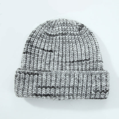 Striped Color Block Simple Warm Cuffed Beanie