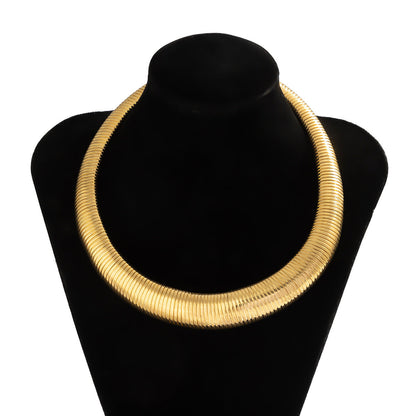 Punk Style Geometric Metal Choker Necklace