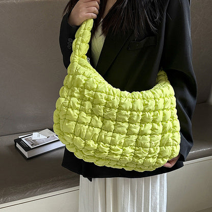 Wrinkled Cloud Crossbody Bag Trendy Nylon Tote