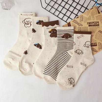 Rufia - Cute Cartoon Dog Crew Socks