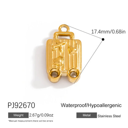 Heart Flower Pendant Accessories 18K Gold Plated Stainless Steel Jewelry