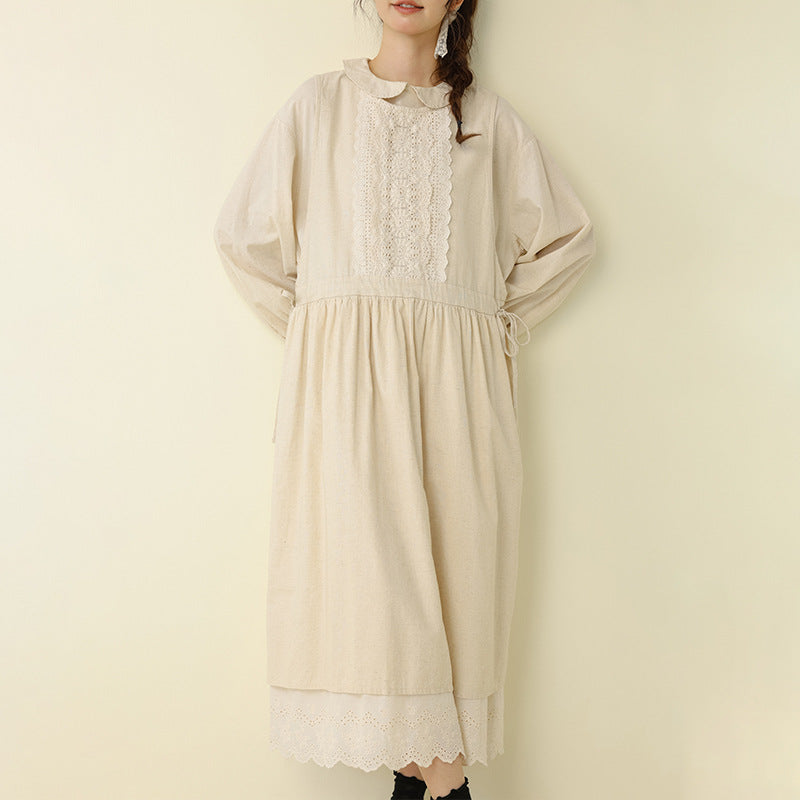 Sweet Aesthetic Sleeveless Embroidered Dress