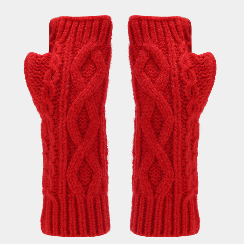 Solid Color Twist Simple Knit Hat & Scarf Sets