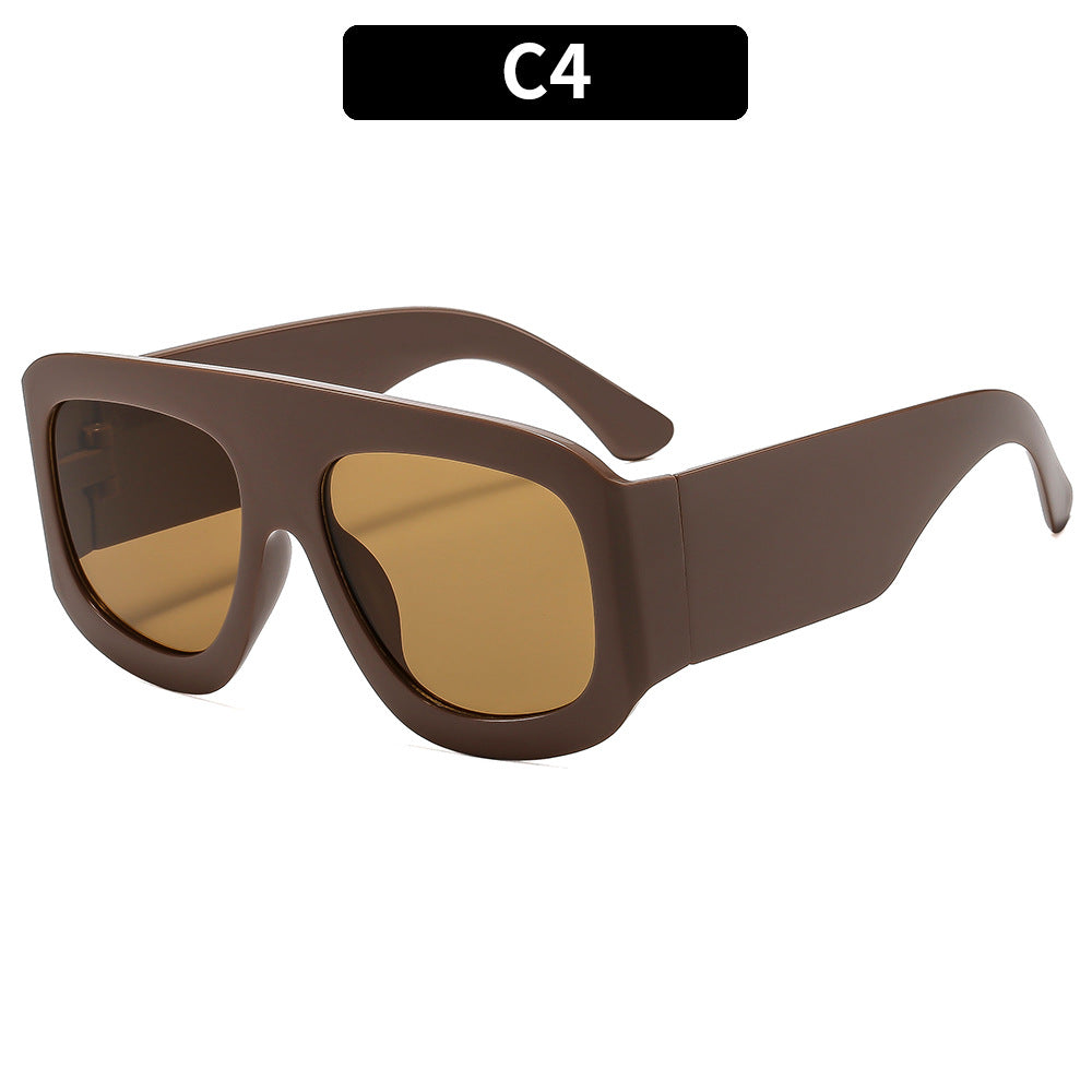 Trendy Square Frame UV400 Sunglasses Stylish Summer Eyewear