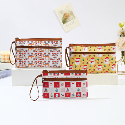 Simple Portable Christmas PU Storage Bag